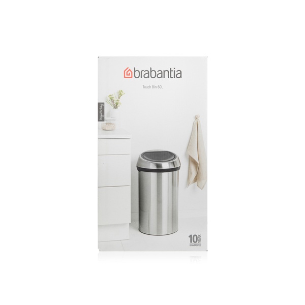 Brabantia touch bin matt steel 60L Spinneys UAE