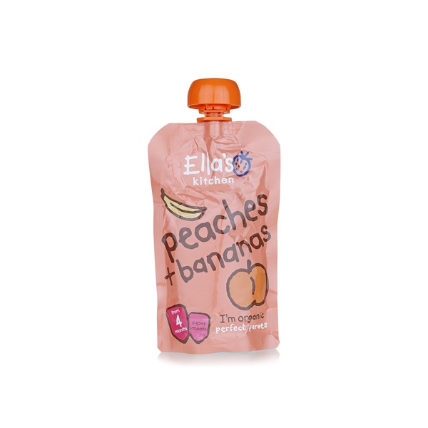 Buy Ellas Kitchen organic peaches & bananas 4+ months 120g in UAE