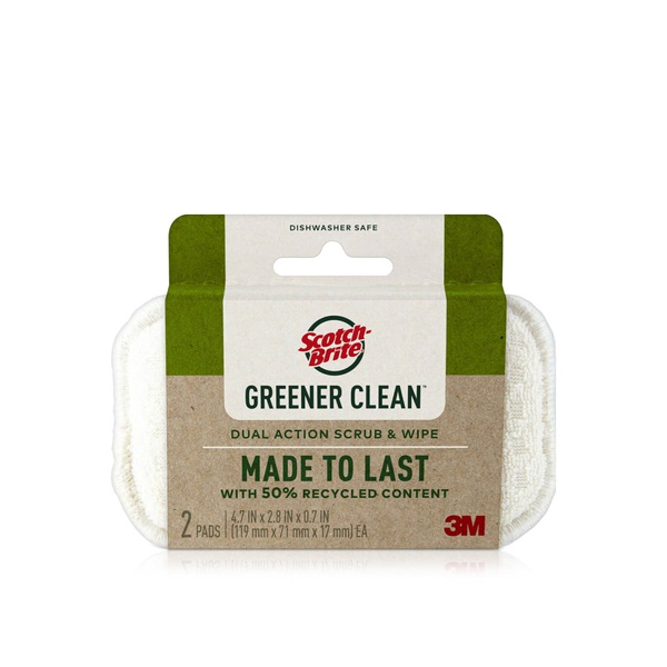 Scotch‑Brite Greener Clean Dual Action Recycled Scrub Cloths x 2