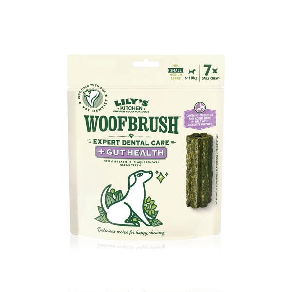 Lily's Kitchen Small Dog Woofbrush Gut Health Dental Chew Treats 204g
