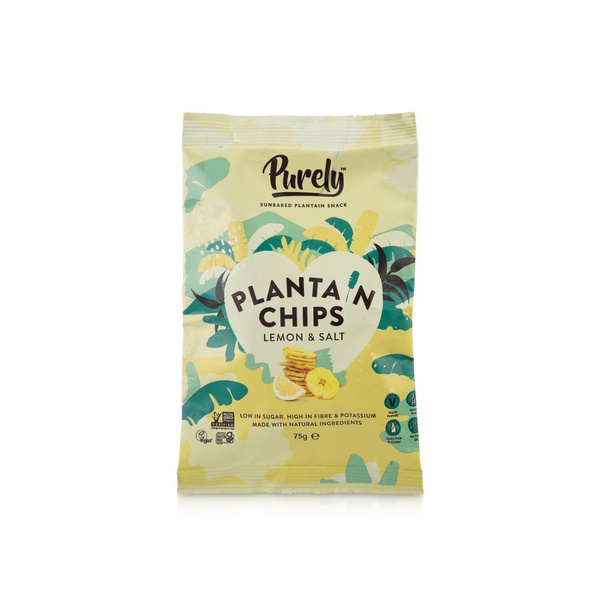 Purely Plantain Lemon and Salt Plantain Chips 75g