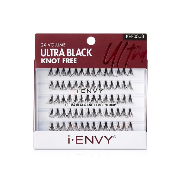 Kiss False Lashes Medium Individual Flare Ultra Black 2x Volume