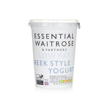 Waitrose Essential Low Fat Natural Greek Yoghurt 500g