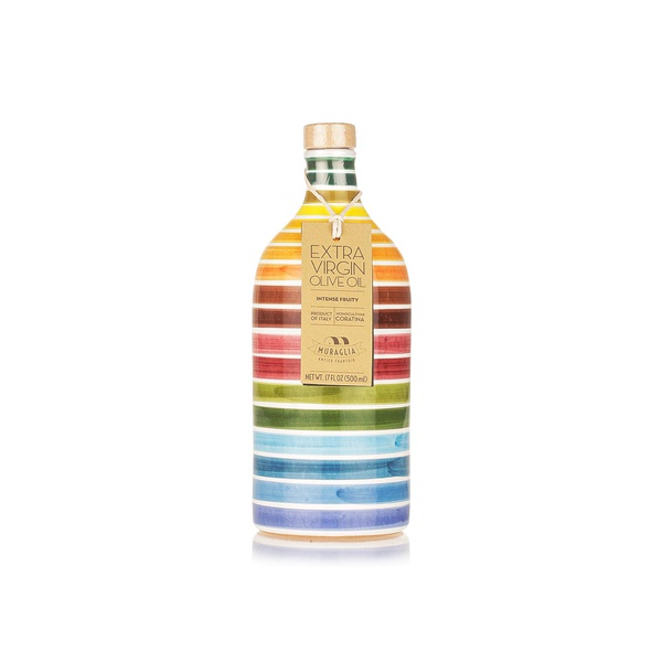Muraglia extra virgin olive oil in rainbow bottle 500ml Spinneys UAE