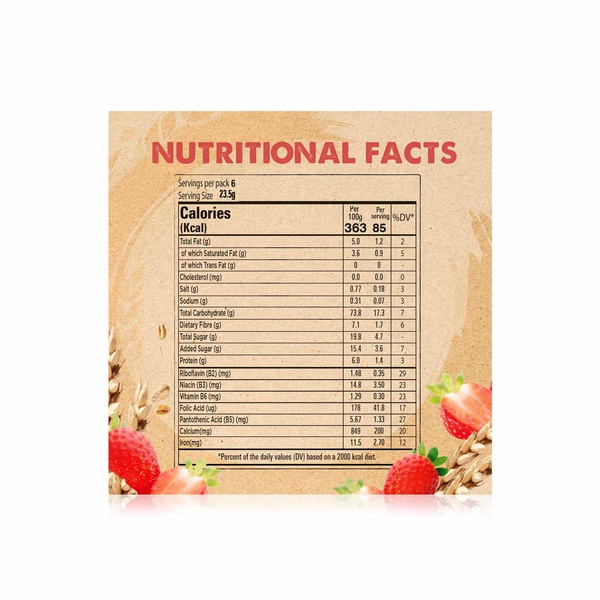 Nestle Fitness Strawberry Cereal Bars 6 x 23.5g