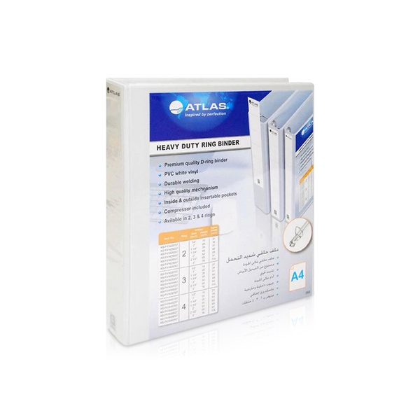 Atlas Ring Binder A4 2 Ring 52mm White