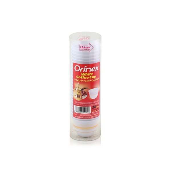 Orinex White Coffee Cups x 26