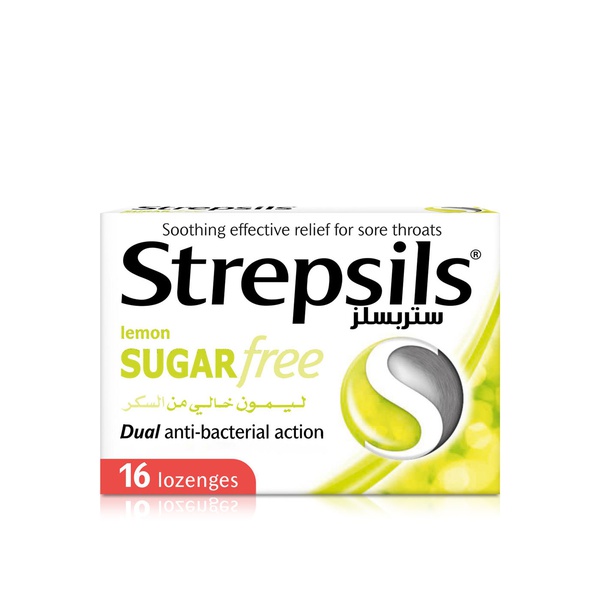 Strepsils Soothing Effective Relief for Sore Throats Lemon Lozenges x 16 - Sugar Free