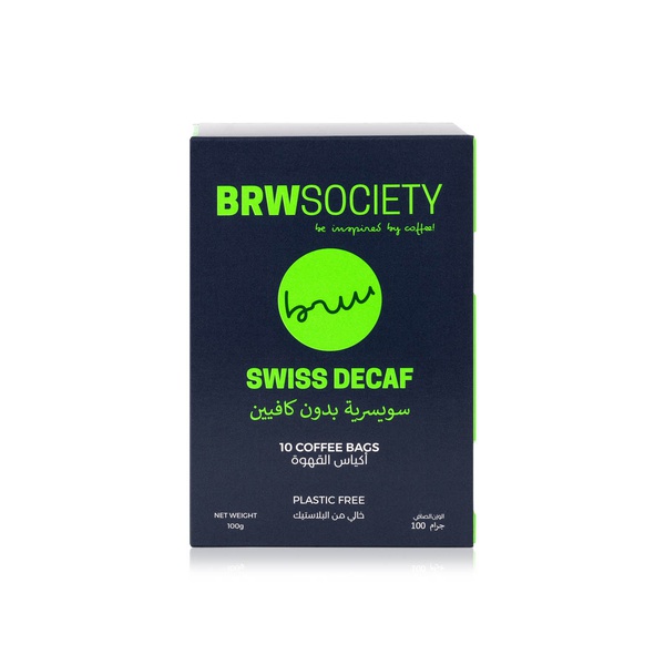 Brw Society Swiss Decaf Coffee Bags 100g