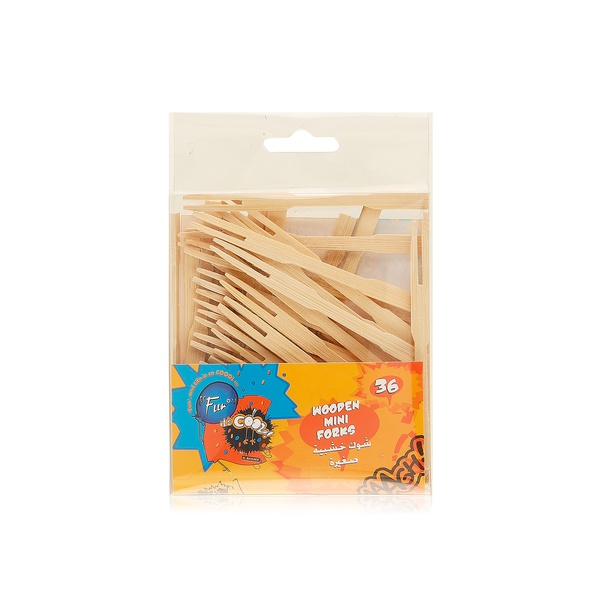 Fun Wooden Mini Forks x 36