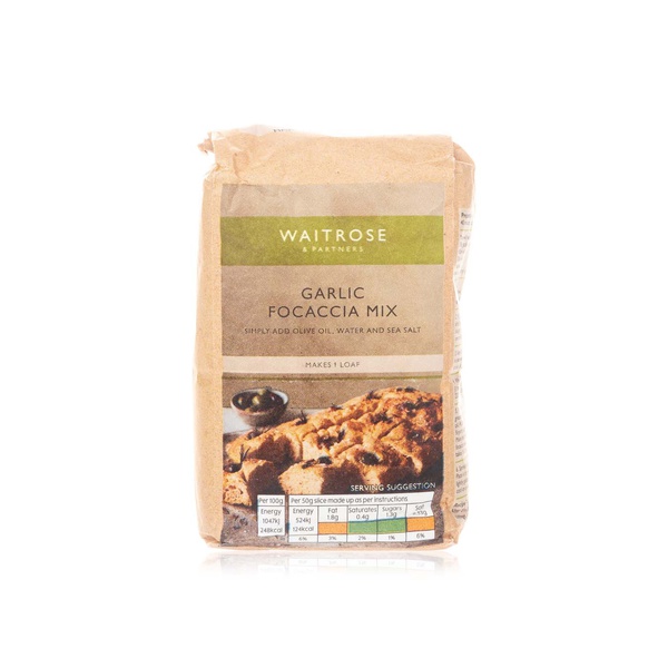 Waitrose garlic focaccia mix 500g Spinneys UAE