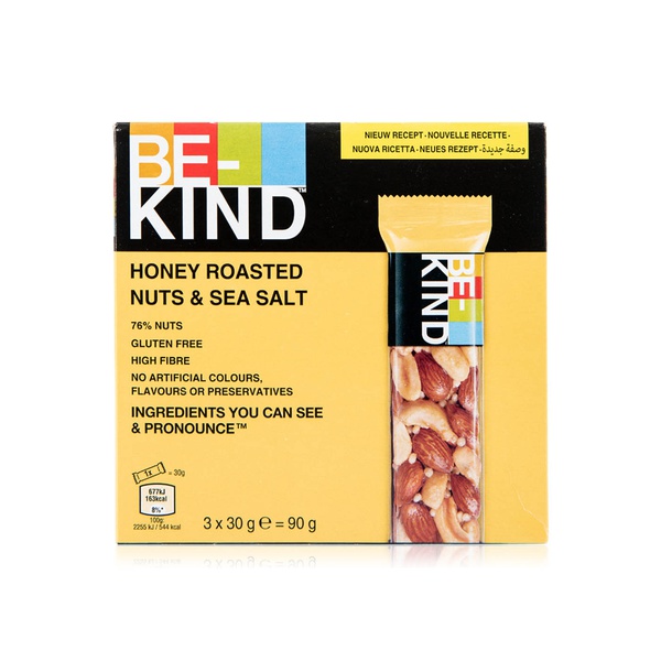 اشتري Be-Kind honey roasted nuts & sea salt bar 3s 90g في الامارات