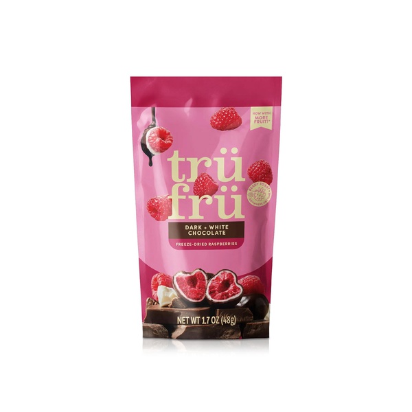 Trufru Raspberries In White & Dark Chocolate 48g