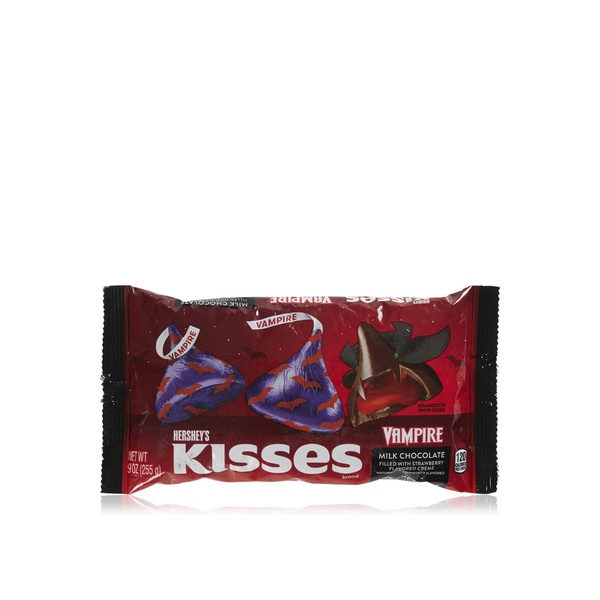 اشتري Hersheys Kisses, Halloween vampire milk chocolate filled with strawberry flavoured creme 255g في الامارات
