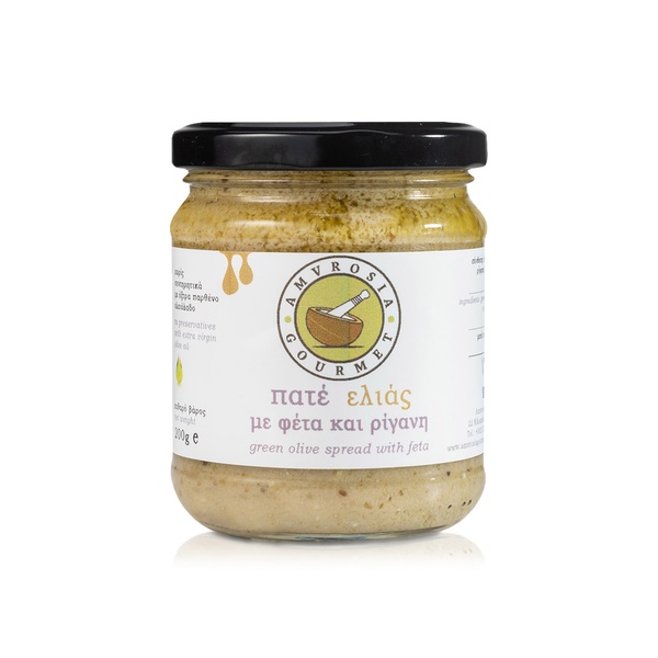 Amvrosia Gourmet Green Olive Spread with Feta and Oregano 200g