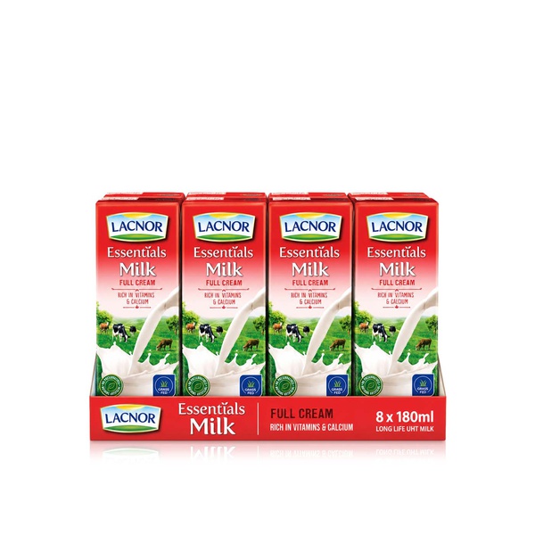 Lacnor Essentials Milk Full Cream 8 x 180ml