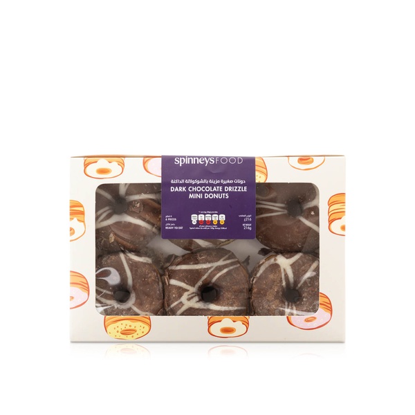 Dark Chocolate Drizzle Mini Donuts x 6 216g