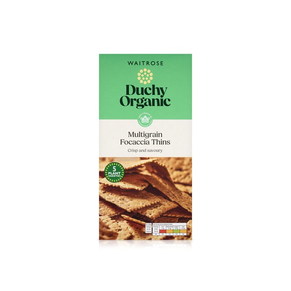 Waitrose Duchy Organic Multigrain Focaccia Thins 75g