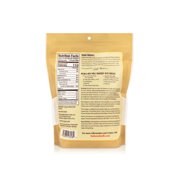 Bob's Red Mill Organic Dark Rye Flour 623g