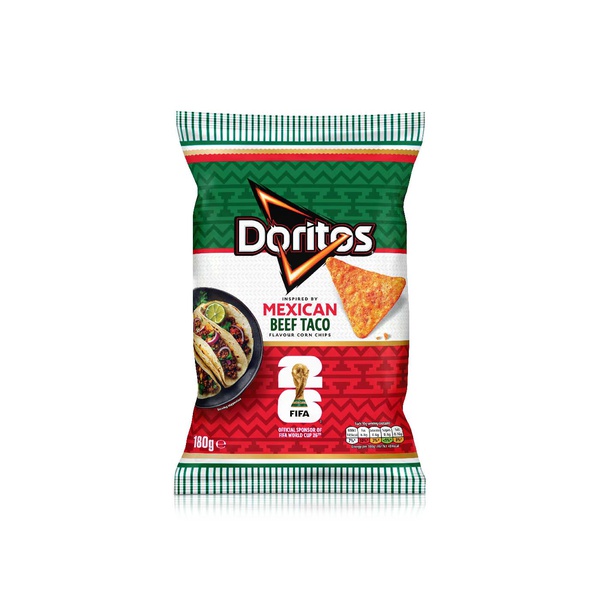 Doritos Mexican Beef Taco Tortilla Corn Crisps 180g