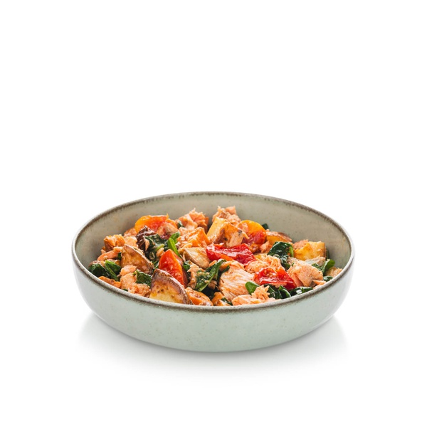 Salmon, Spinach and Asparagus Salad