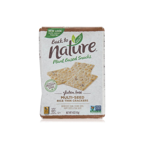 اشتري Back To Nature gluten free multi seed rice thin crackers 113g في الامارات