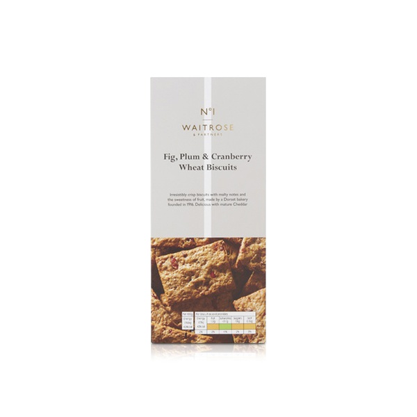 Waitrose No1 Fig Plum and Cranberry Wheat Biscuits 130g