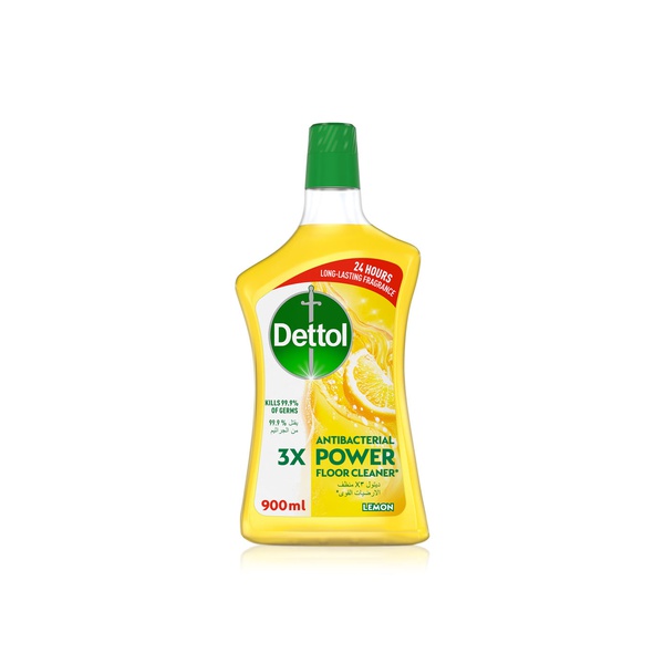 Buy Dettol antibacterial power floor cleaner lemon 900ml in UAE