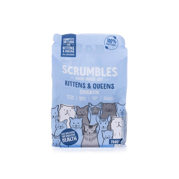 Buy Scrumbles dry kitten food chicken 750g in UAE