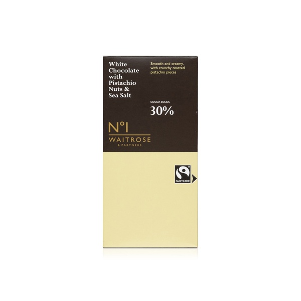 Waitrose No1 White Pistachio Sea Salt Chocolate 100g