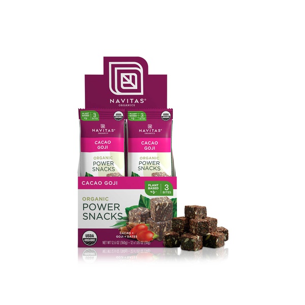 Navitas Organics Cacao Goji Power Snacks 30g x 12