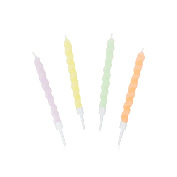 Talking Tables We Heart Pastels Twirl Birthday Candles 8 Pack