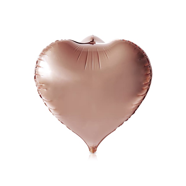 Party Magic 3D Heart Foil Balloon Rose Gold x 3
