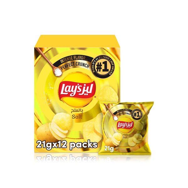 Lays Salted Potato Chips 12 x 21g