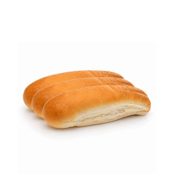 White Hotdog Rolls x 6 420g