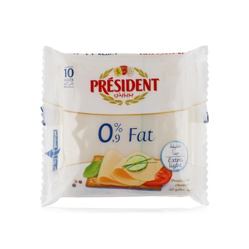 President 0% Fat Cheese Slices 200g
