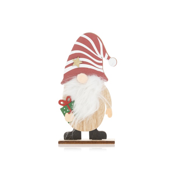 Festive Wooden Santa Gonk 23cm