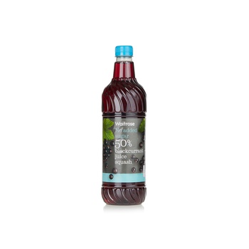 Waitrose 50% Blackcurrant Juice Squash No Added Sugar 1 litre