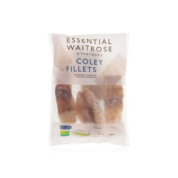 Waitrose Essential Frozen Coley Fillets Msc 400G