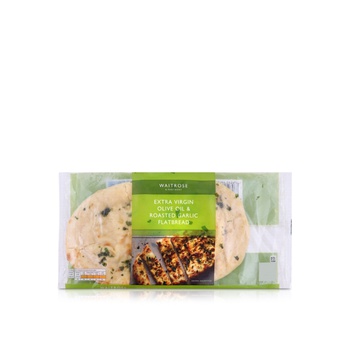 Waitrose Extra Virgin Olive Oil and Roasted Garlic Flatbread 155g