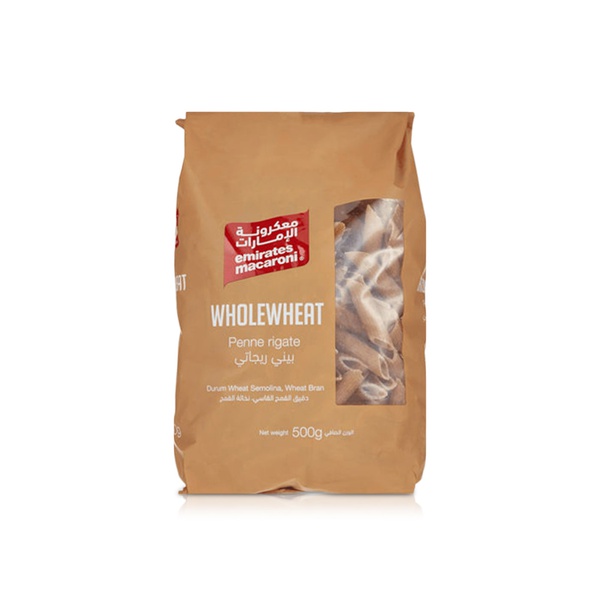 Emirates Macaroni Wholewheat Penne Rigate 500g
