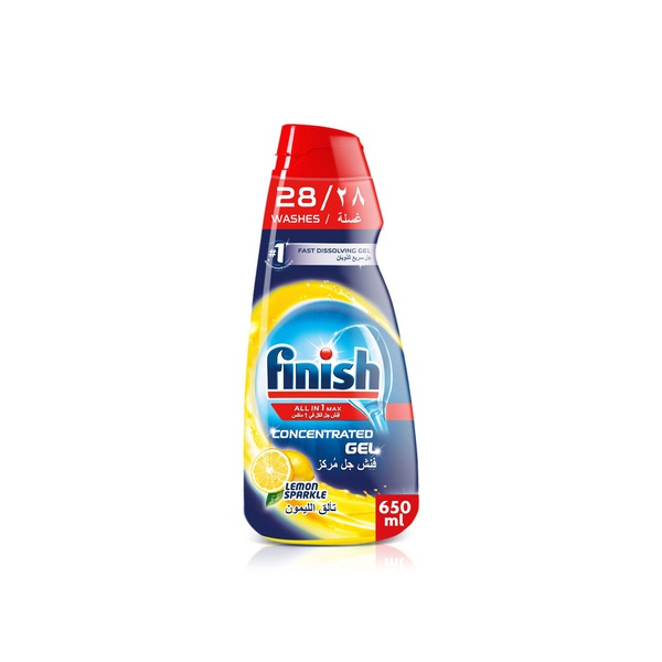 Finish All in One Max Dishwasher Concentrated Gel Lemon Sparkle 650ml