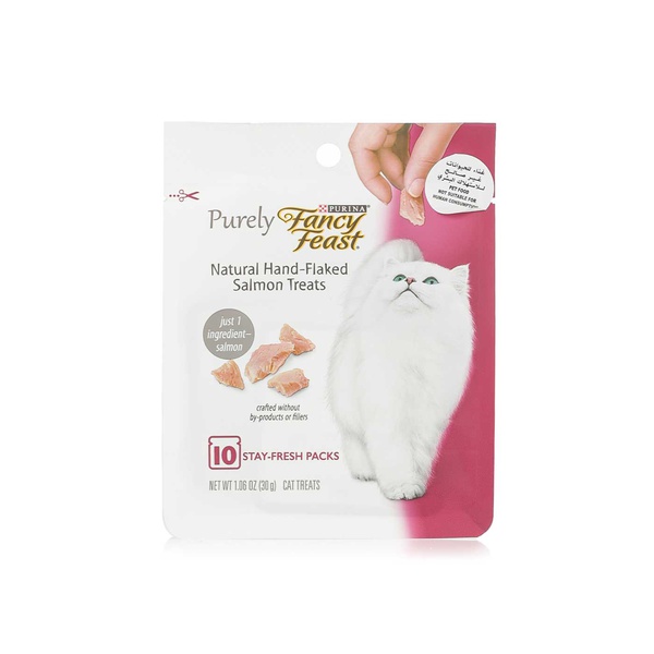 Buy Purina Purely Fancy Feast salmon treats 30g in UAE