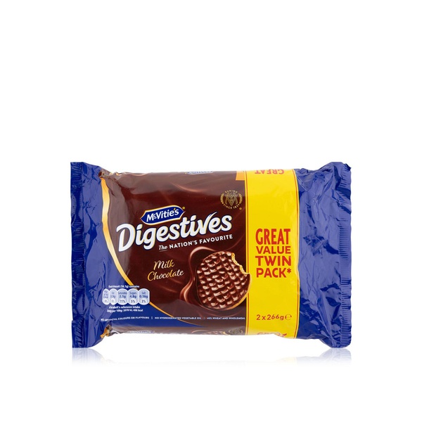 McVities Digestives Milk Chocolate Biscuits Twin Pack 266g - Spinneys UAE