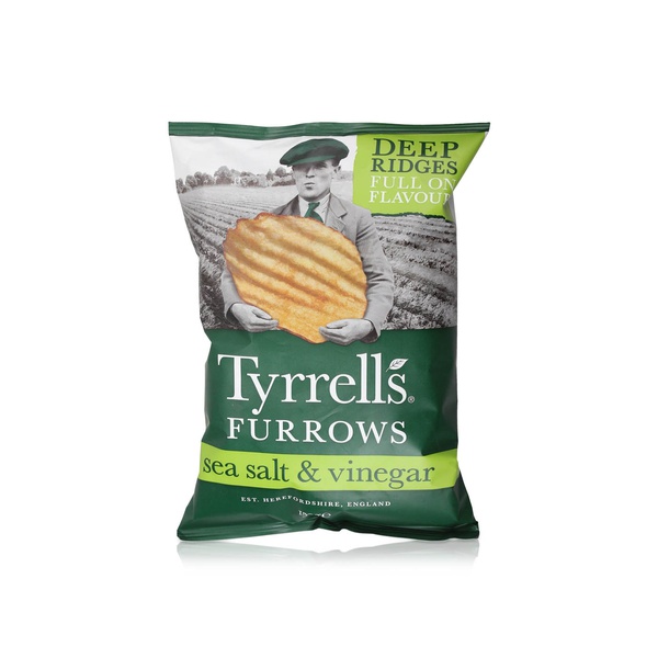Tyrrells Sea Salt and Vinegar Furrows Crisps 150g