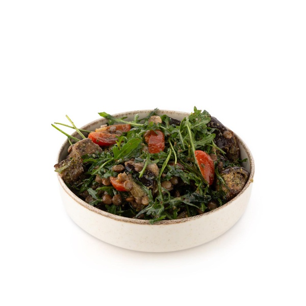 Lentil and Aubergine Salad