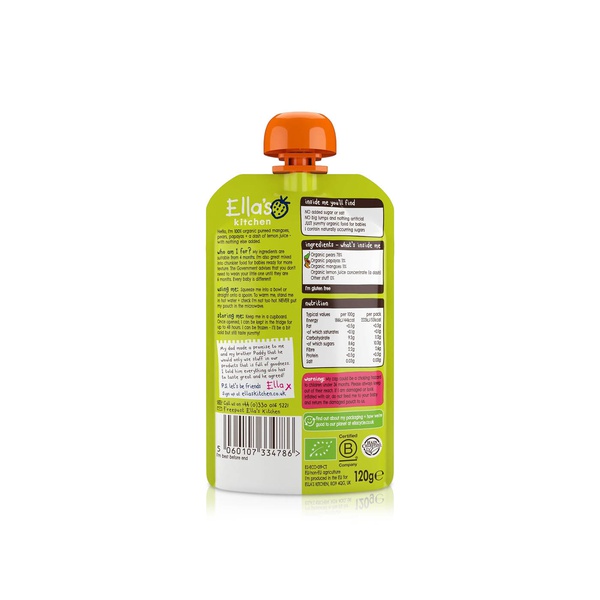 Ella's Kitchen Organic Mangoes Pears & Papayas 4+ Months 120g