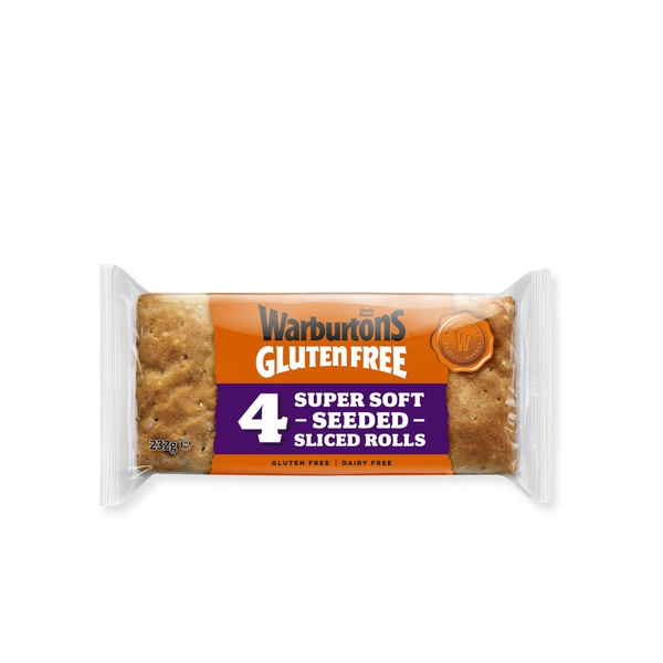 Warburtons Gluten-Free Super Soft Seeded Rolls x 4 232g