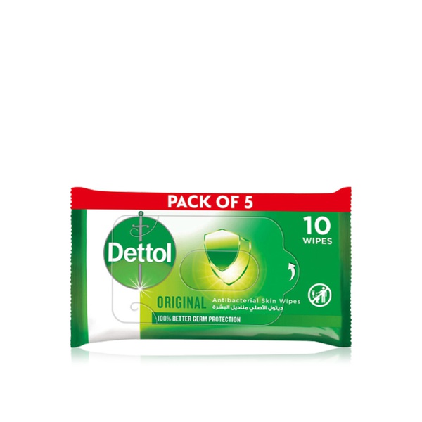 اشتري Dettol original antibacterial skin wipes 5x10s في الامارات