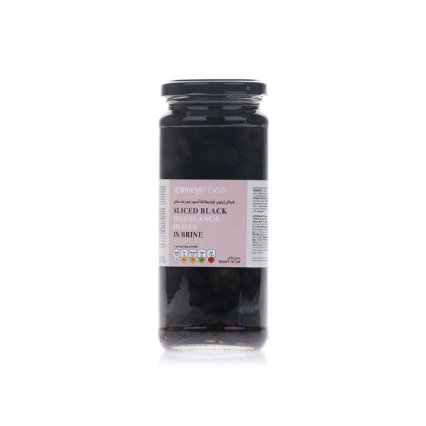 Spinneysfood Sliced Black Hojiblanca Olives in Brine 340g